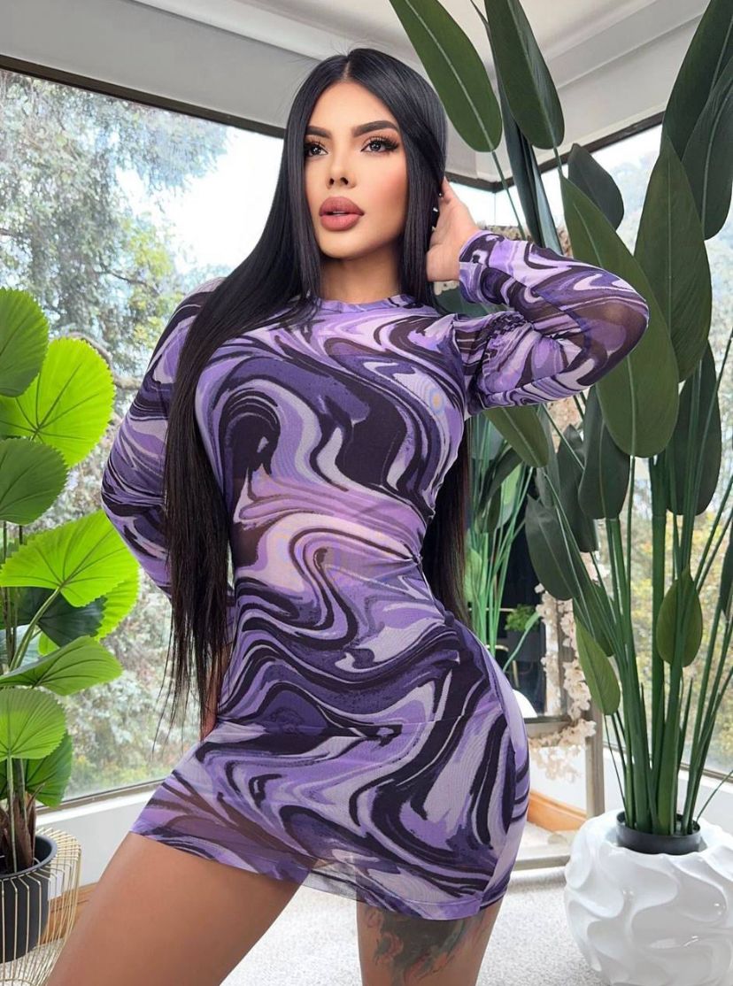 VESTIDO MALLA MANGA LARGA