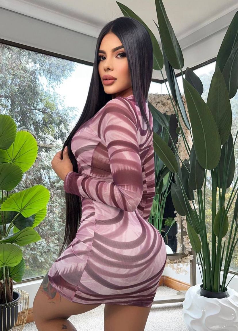 VESTIDO MALLA MANGA LARGA