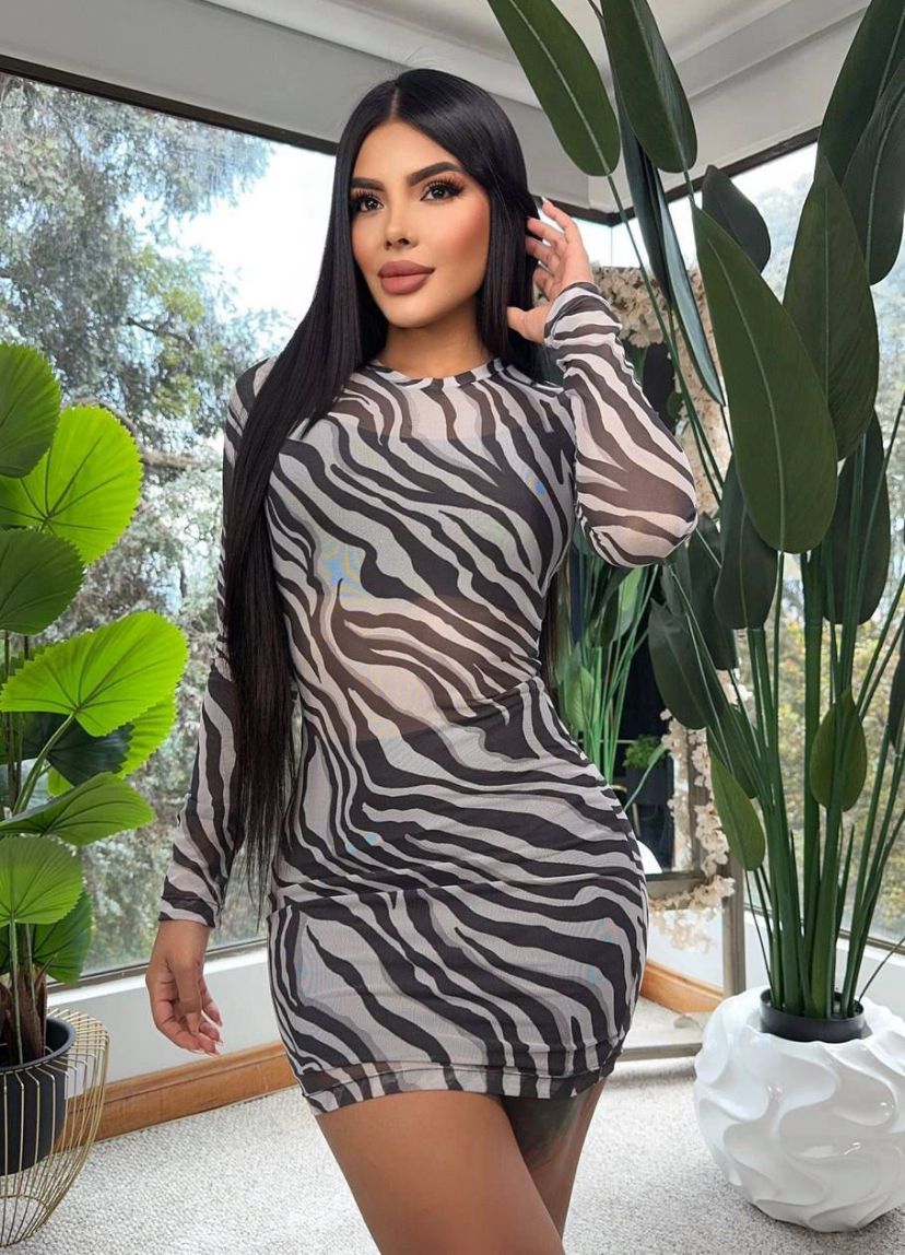 VESTIDO MALLA MANGA LARGA